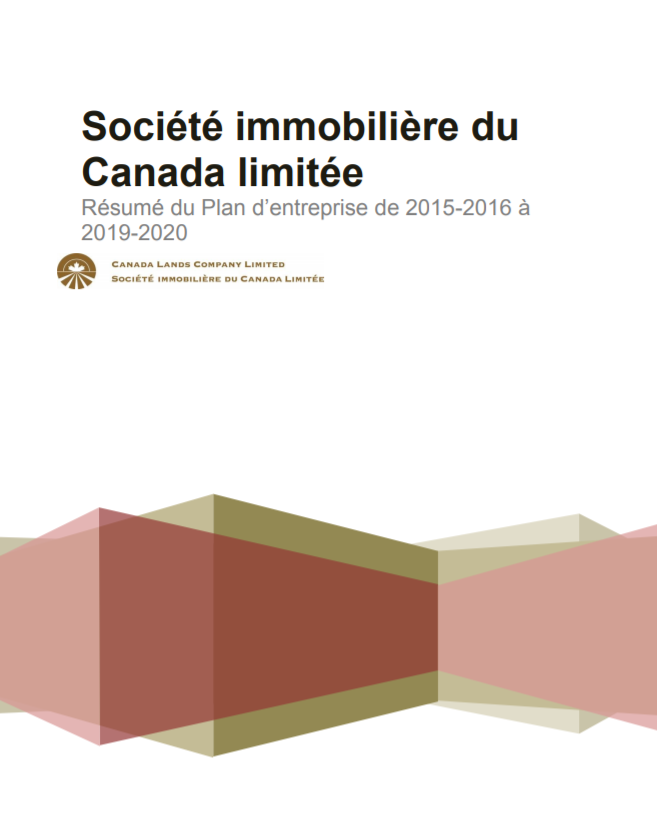 Couverture du résumé du plan d'entreprise 2015-16 à 2019-20