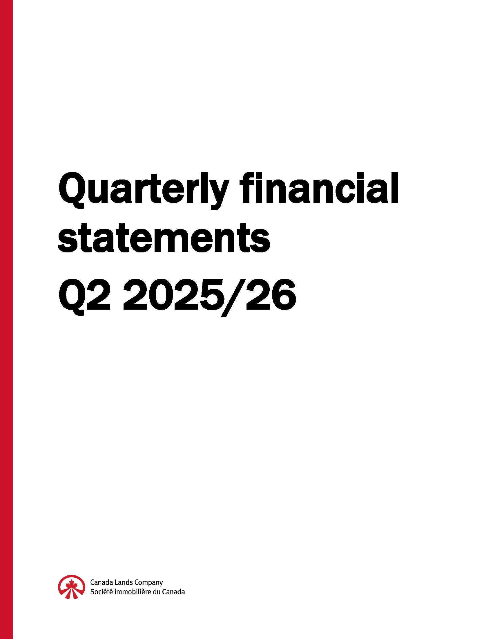 Quarterly Financial Statements Report Cover