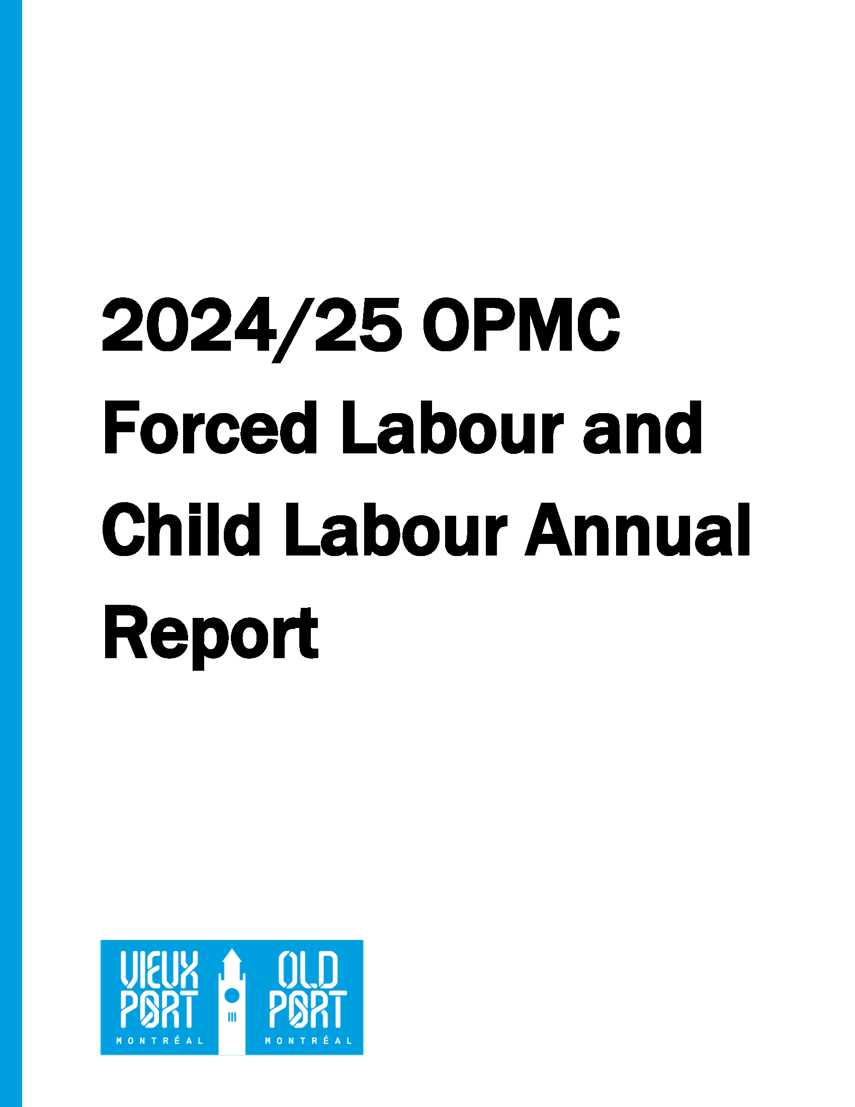 Report cover page
