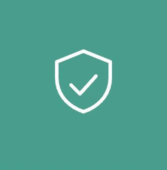 Shield with a checkmark, representing protection and security.